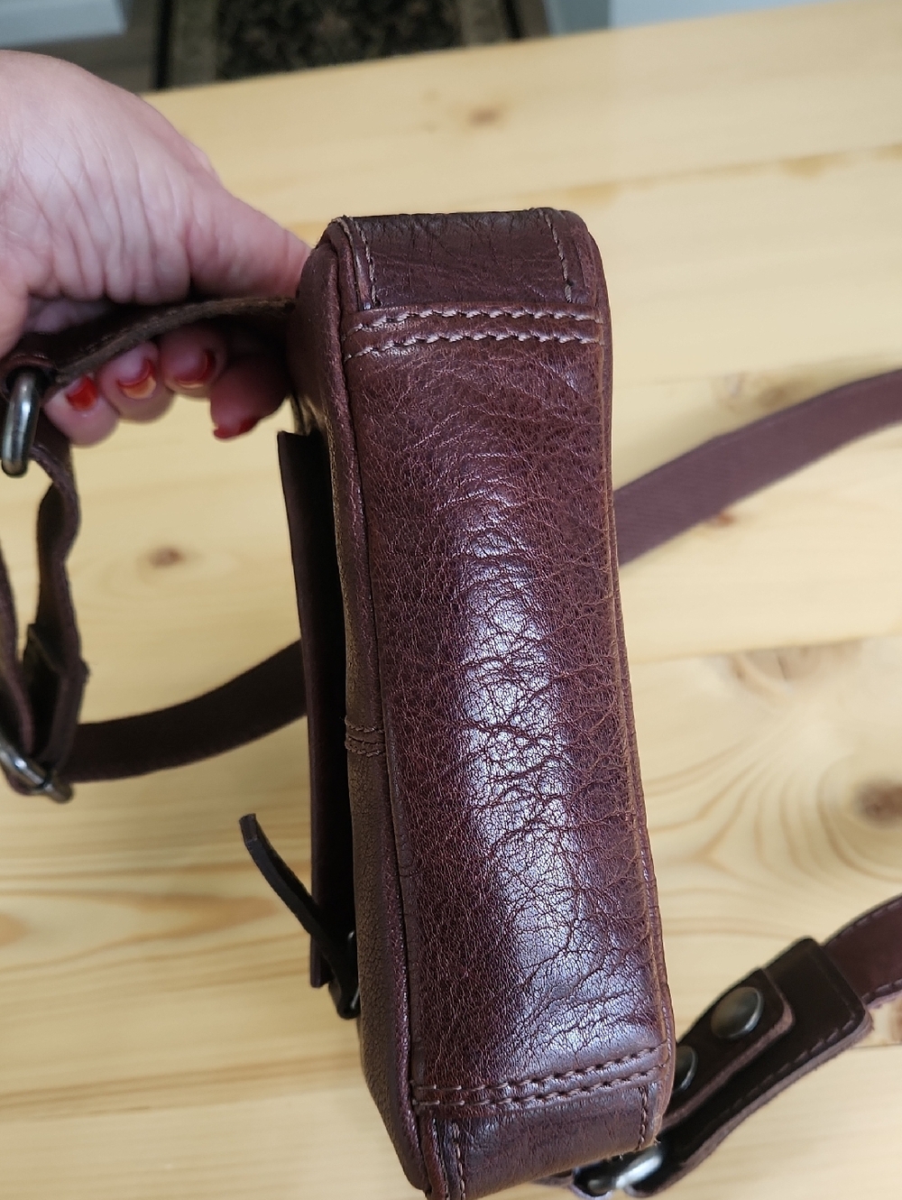 Spikes & Sparrow Leather Crossbody Belt Bag Brown Multi Pocket Fanny Pack Unisex - Picture 17 of 17